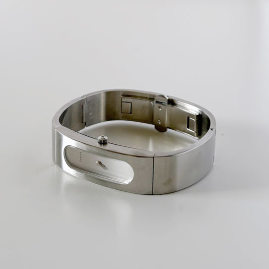 Gucci 1990s Silver Stainless steel Bangle Watch