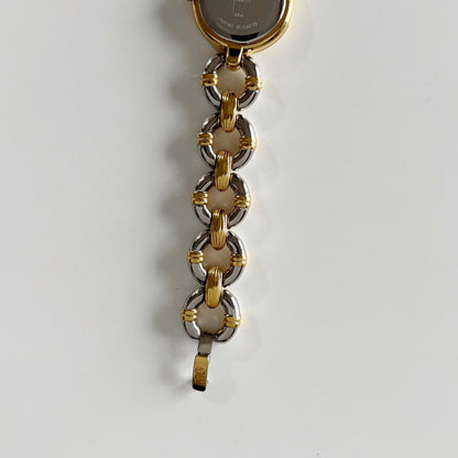 Dior 1990s Round Dial Two Tone Watch