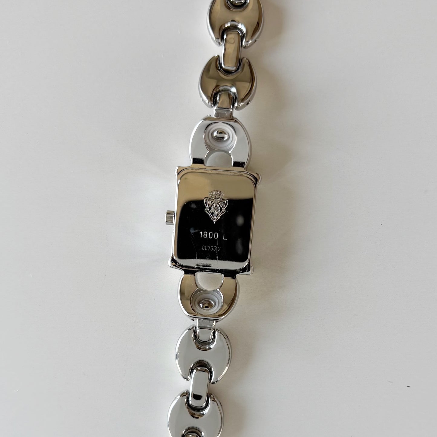 Gucci 1990s Interchangeable Strap Silver Watch with 3 straps, case