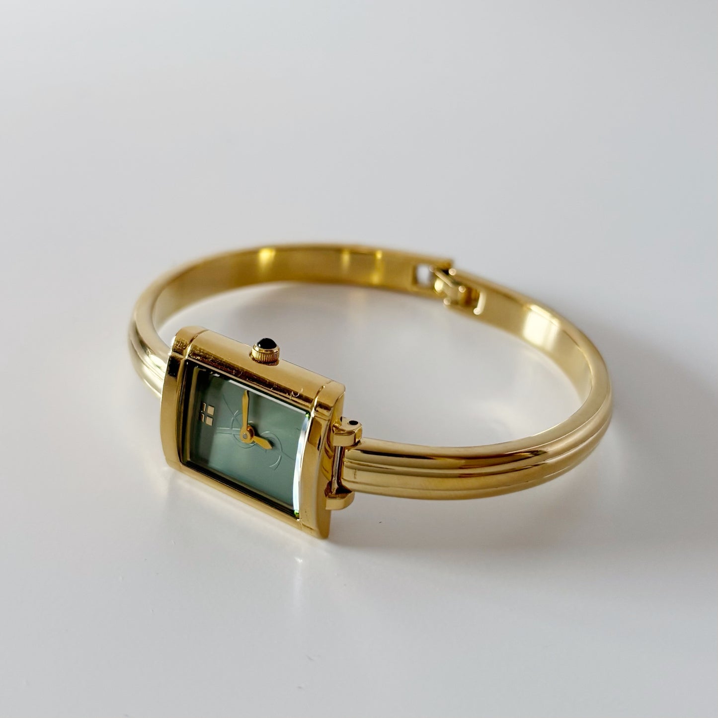 Yves Saint Laurent 1990s Gold Plated Bangle Watch