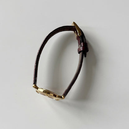 Yves Saint Laurent 1990s Round Dial Gold-Plated Watch