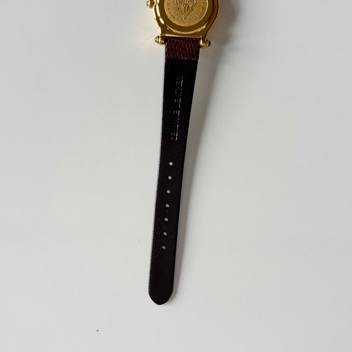 Gucci 1990s Round Dial Gold Plated Watch