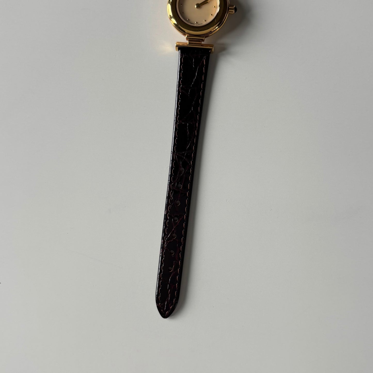 Fendi 1990s Seashell Dial Gold Plated Watch
