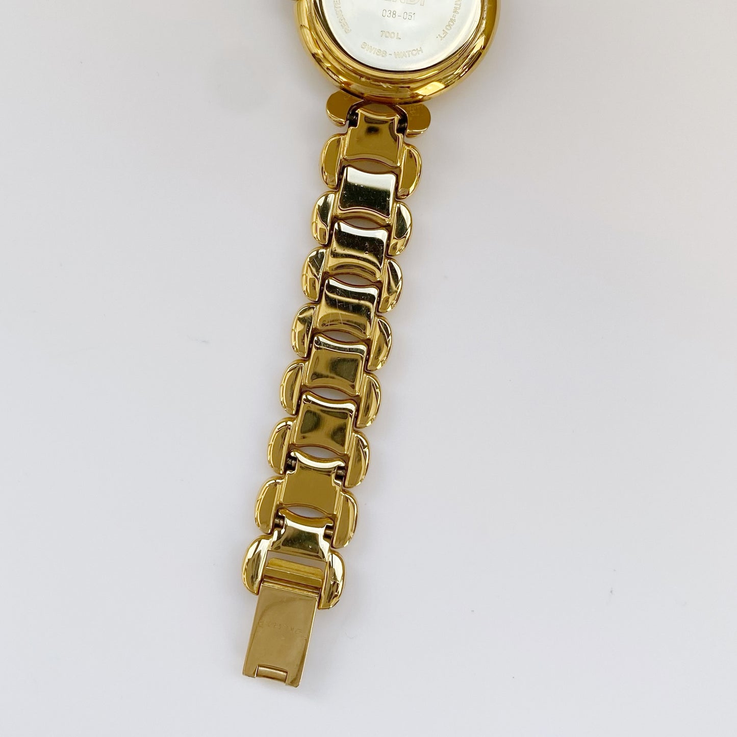 Fendi 1990s Gold Plated Round Watch