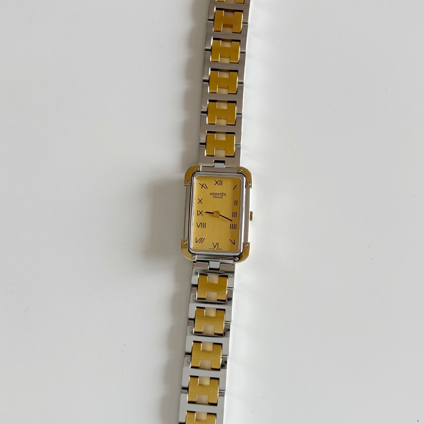 Hermes 1990s Croisier Two Tone Watch