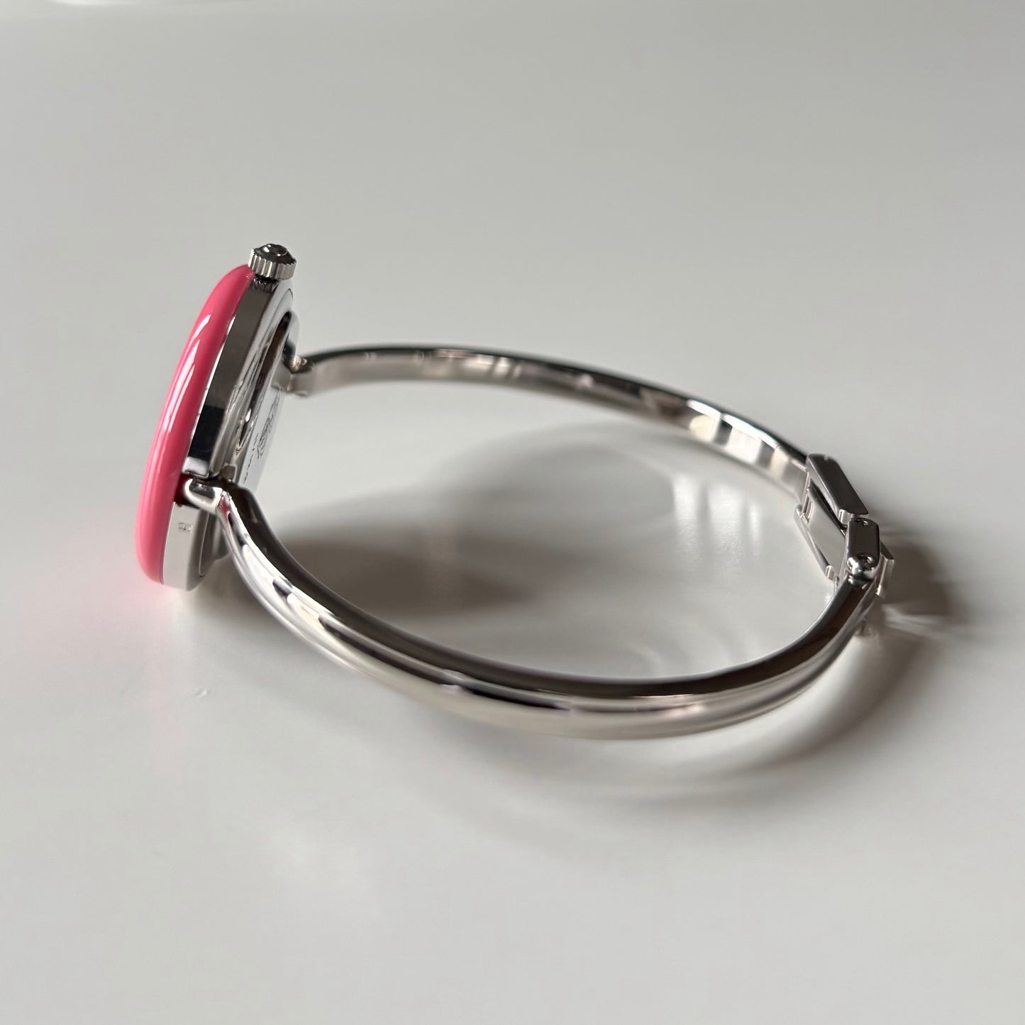 Gucci 1990s Interchangeable Bezel Stainless steel Bangle Watch with case, 12 bezels