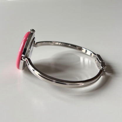 Gucci 1990s Interchangeable Bezel Stainless steel Bangle Watch with case, 12 bezels