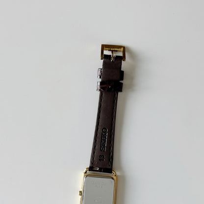 Dior 1990s CD Logo Tank Gold Plated Watch