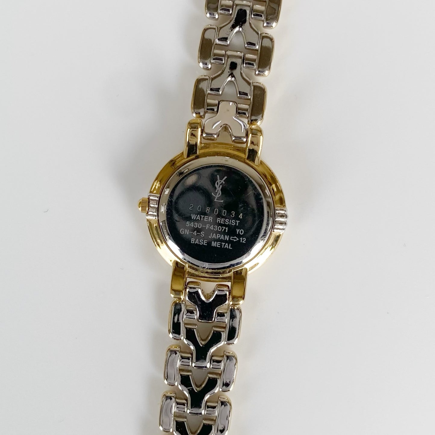 Yves Saint Laurent 1990s Round Two Tone Watch