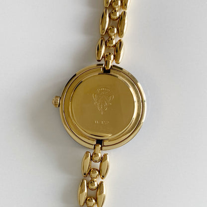 Gucci 1990s Interchangeable Bezel Gold Plated Watch with 6 bezels, case (178mm)