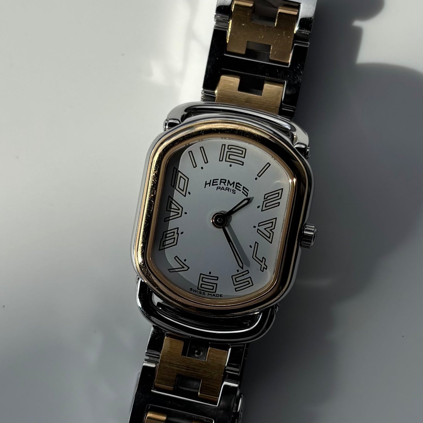 Hermes 1990s Rallye Two Tone Watch
