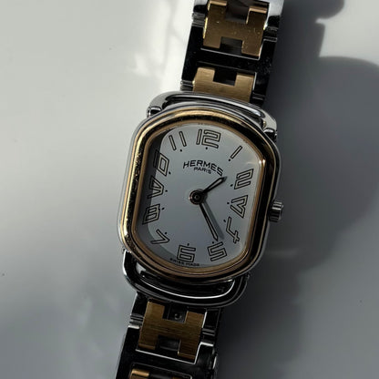 Hermes 1990s Rallye Two Tone Watch