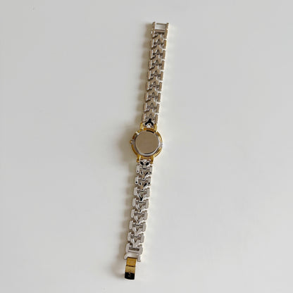 Yves Saint Laurent 1990s Round Dial Two Tone Watch