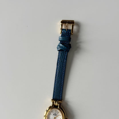 Fendi 1990s Interchangeable Strap Gold Plated Watch with 5 straps, case