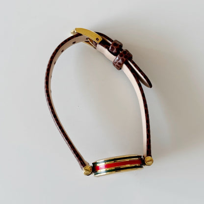 Gucci 1980s Sherry Round Dial Gold Plated Watch