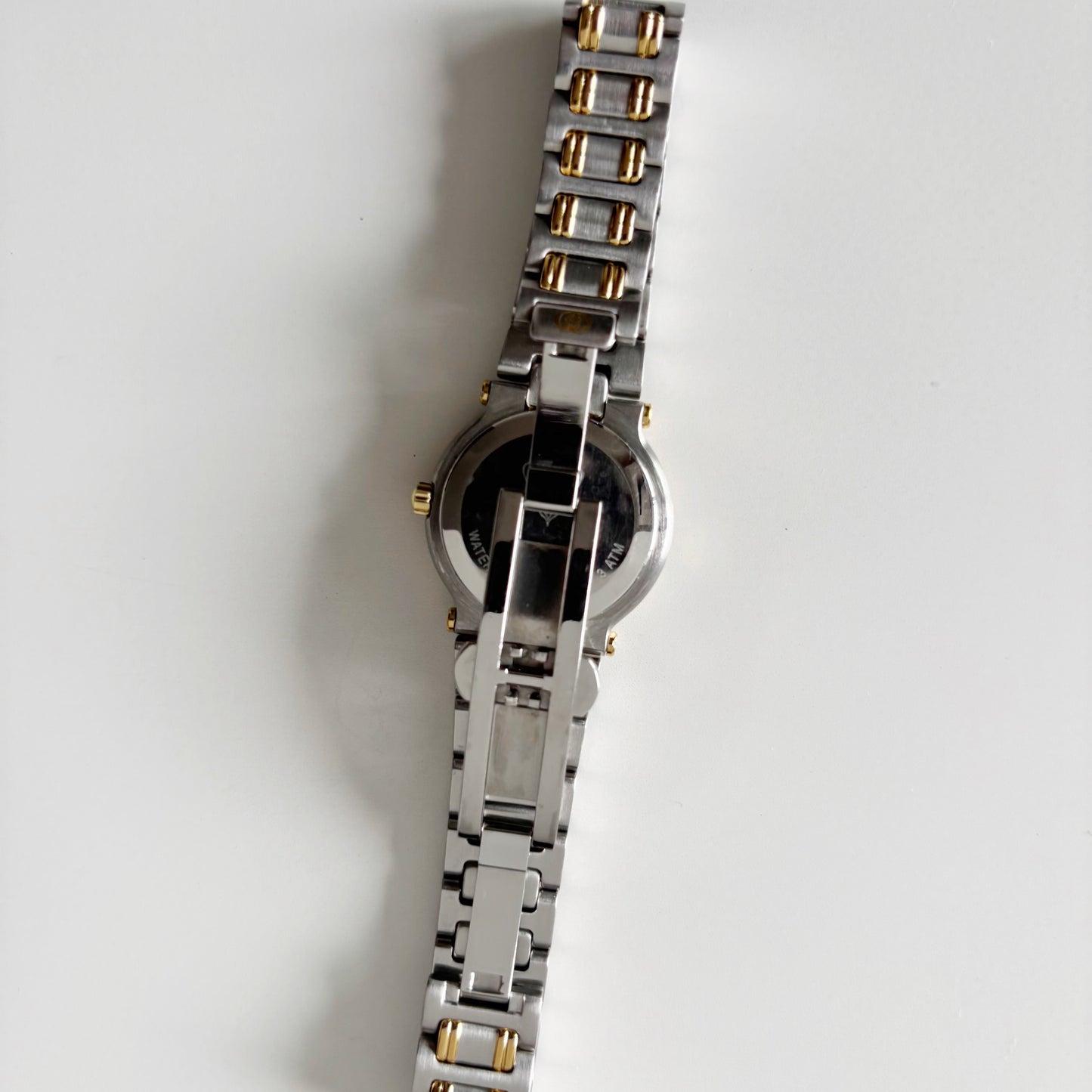 Gucci 1990s Black Dial Date Two Tone Watch