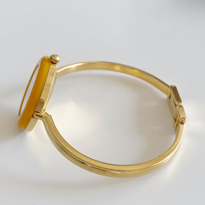 Gucci 1990s Interchangeable Bezel Gold Plated Watch with 12 bezels, case