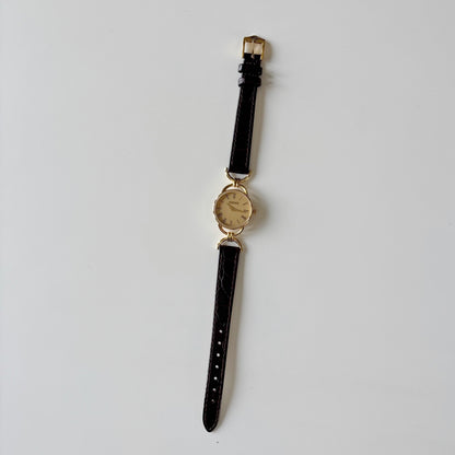Gucci 1990s Gold Dial Horsebit Gold Plated Watch