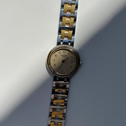 Hermes 1990s Windsor Two Tone Watch
