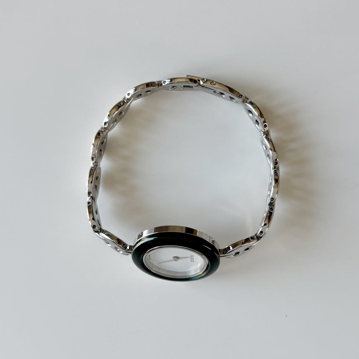 Gucci 1990s Interchangeable Bezel Stainless steel Chain Watch with 6 bezels, case