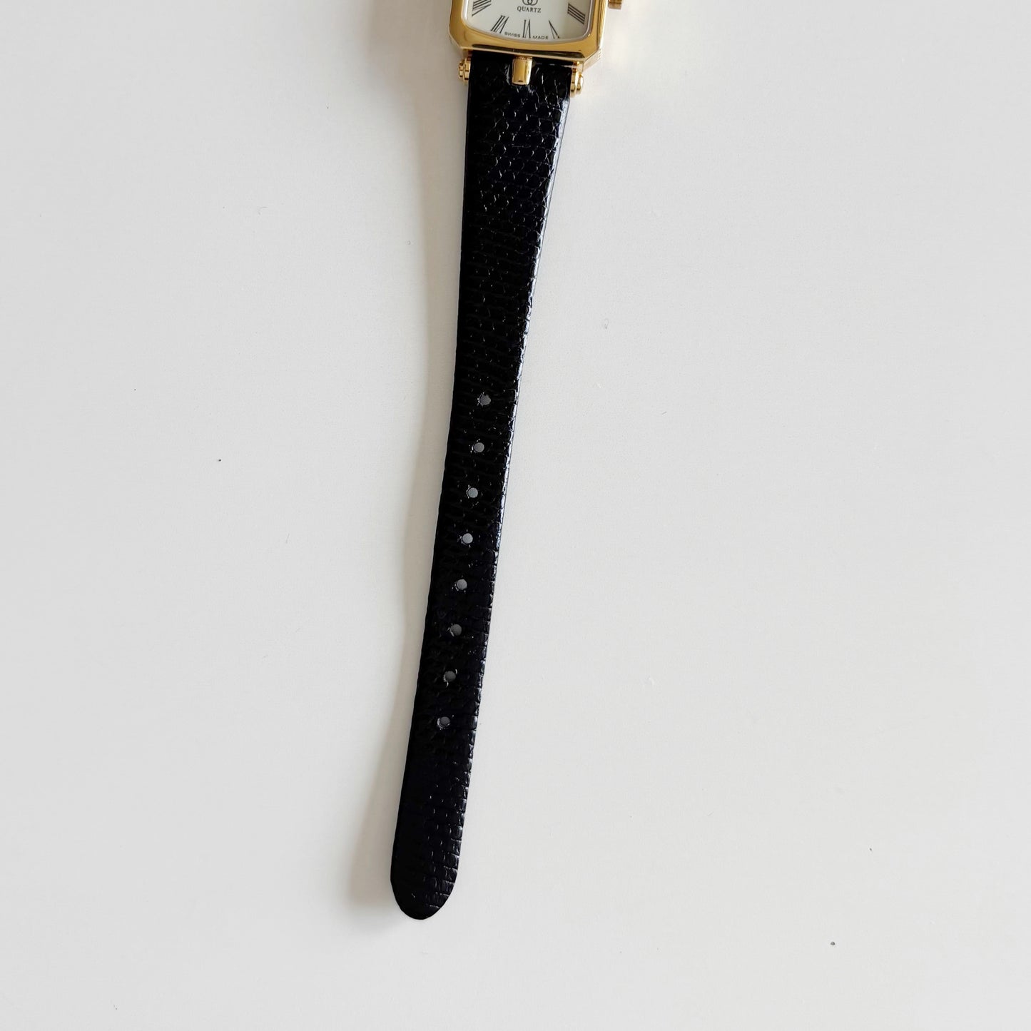 Gucci 1980s Square Dial Gold Plated Watch