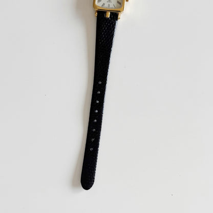 Gucci 1980s Square Dial Gold Plated Watch