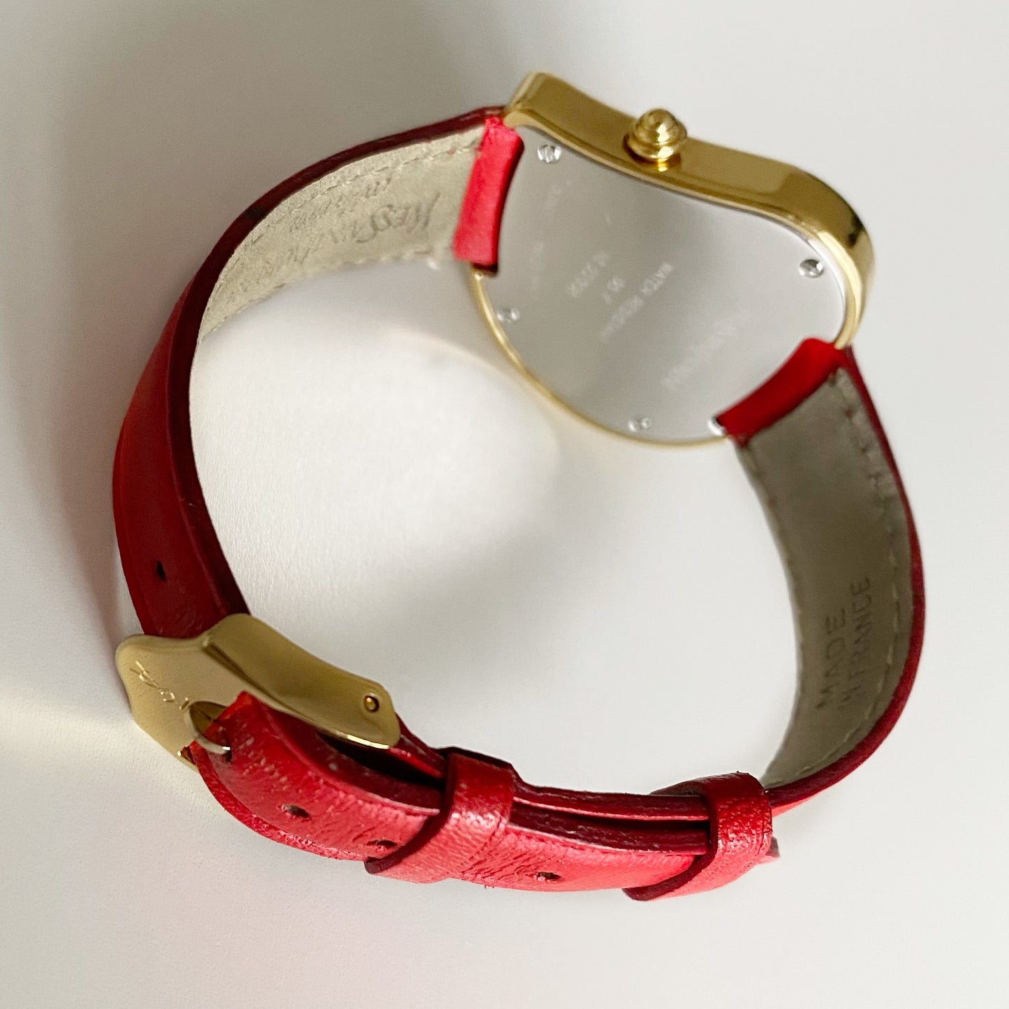 Yves Saint Laurent 1990s Heart shaped Dial Gold Plated Watch
