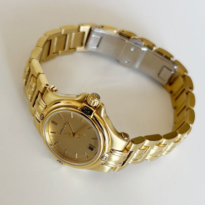 Gucci 1990s Date Gold Plated Watch