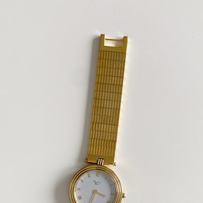 Dior 1990s Round Dial Gold Plated Watch (Large)
