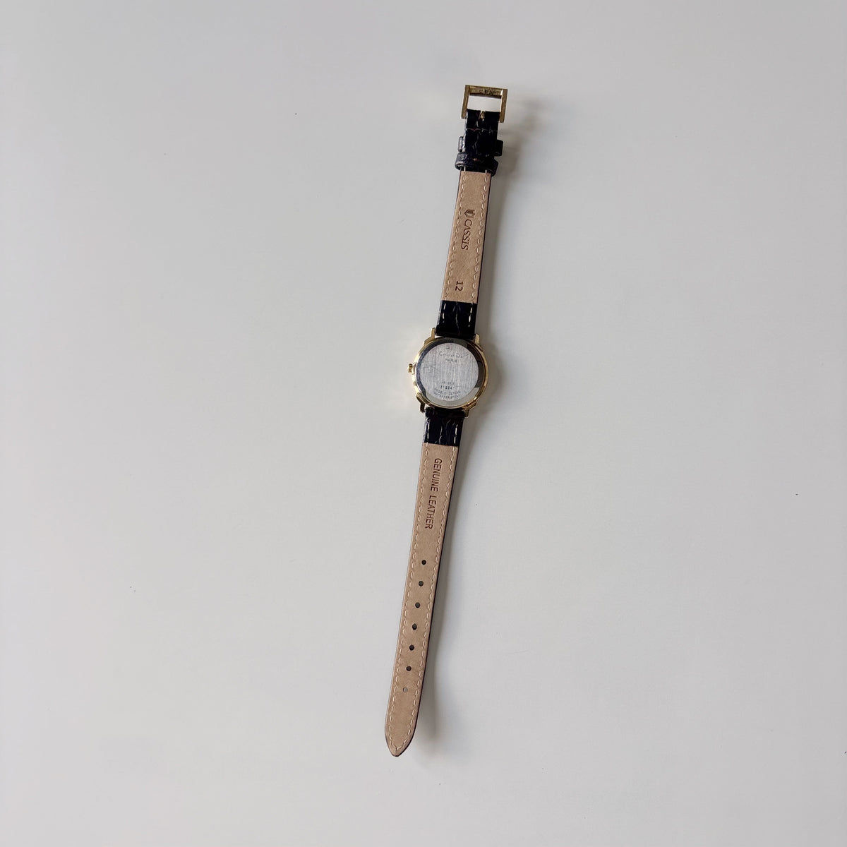 Dior 1990s Date Gold Round Dial Gold Plated Watch