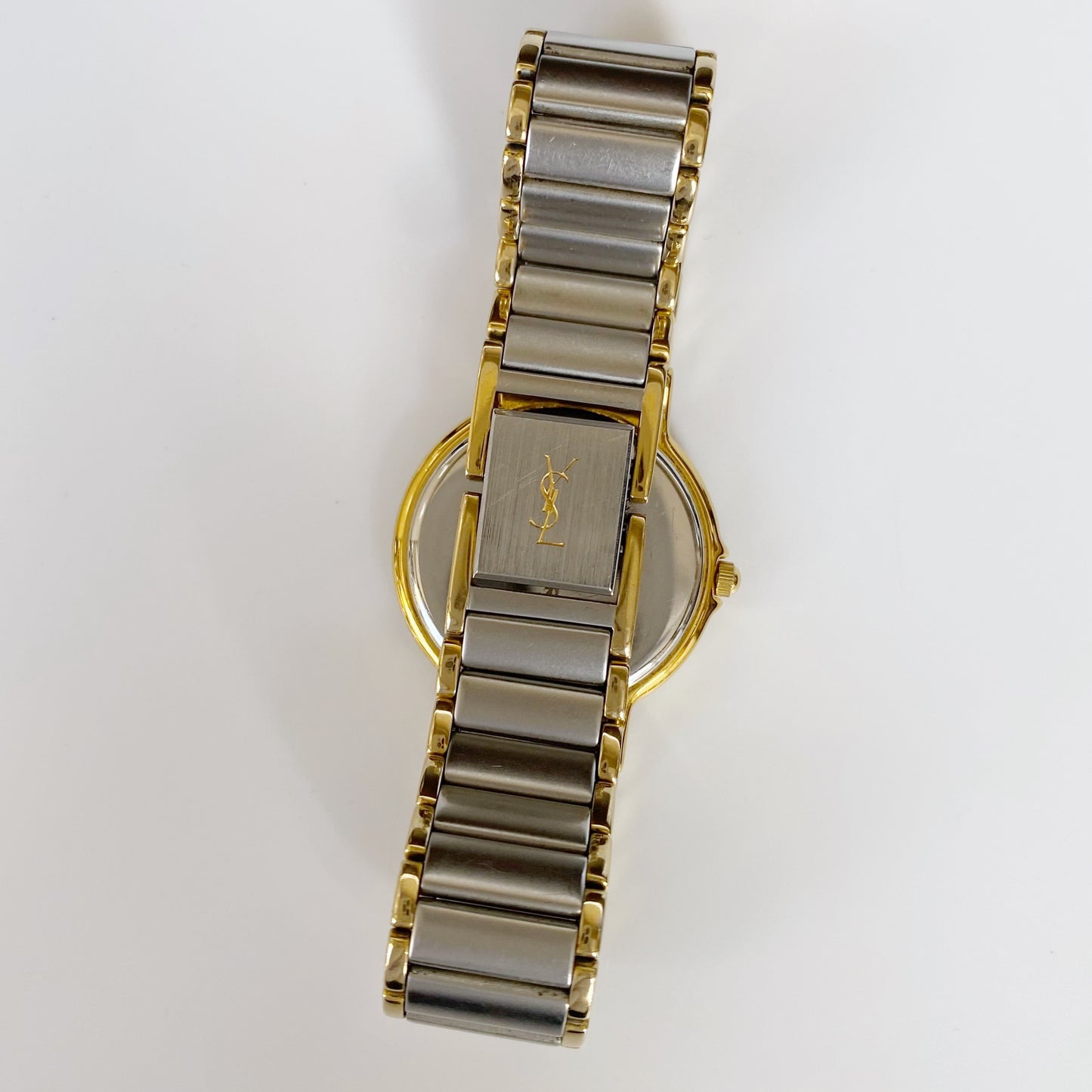 Yves Saint Laurent 1990s Round Two Tone Watch