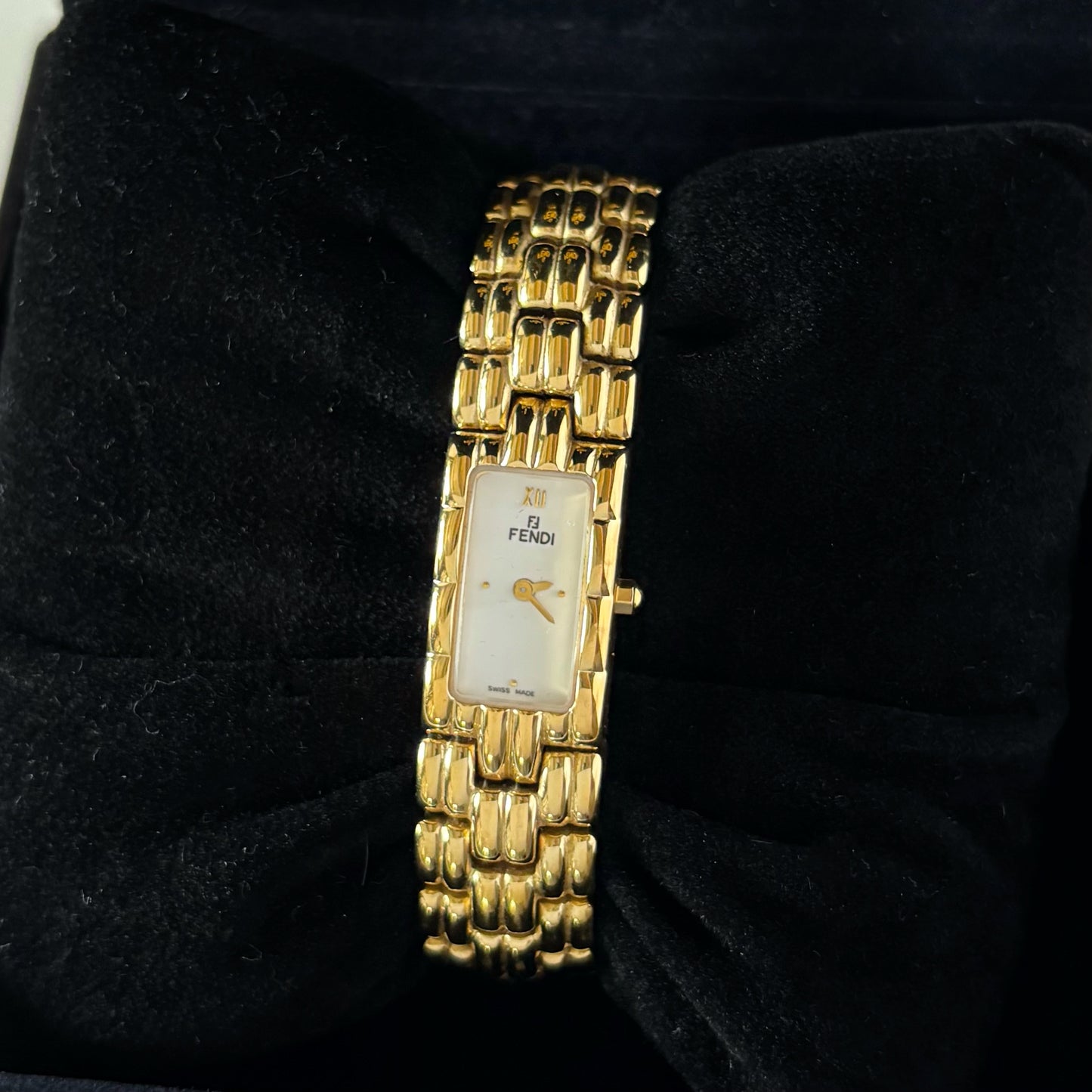 Fendi 1990s Gold Plated Watch