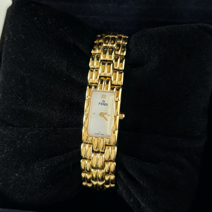 Fendi 1990s Gold Plated Watch