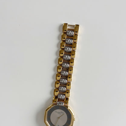 Dior 1990s Octagon Two Tone Watch (Large)