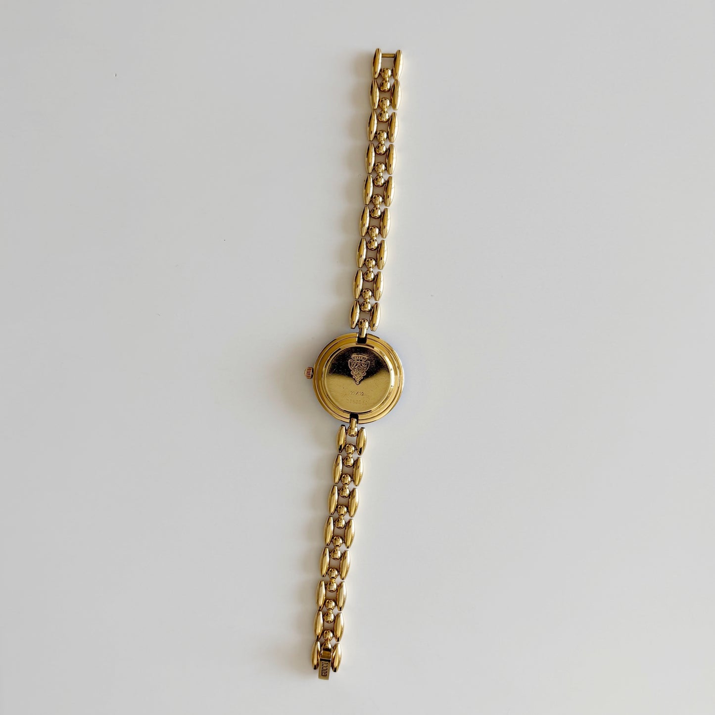 Gucci 1990s Interchangeable Bezel Gold Plated Watch with 6 bezels, case (167mm)