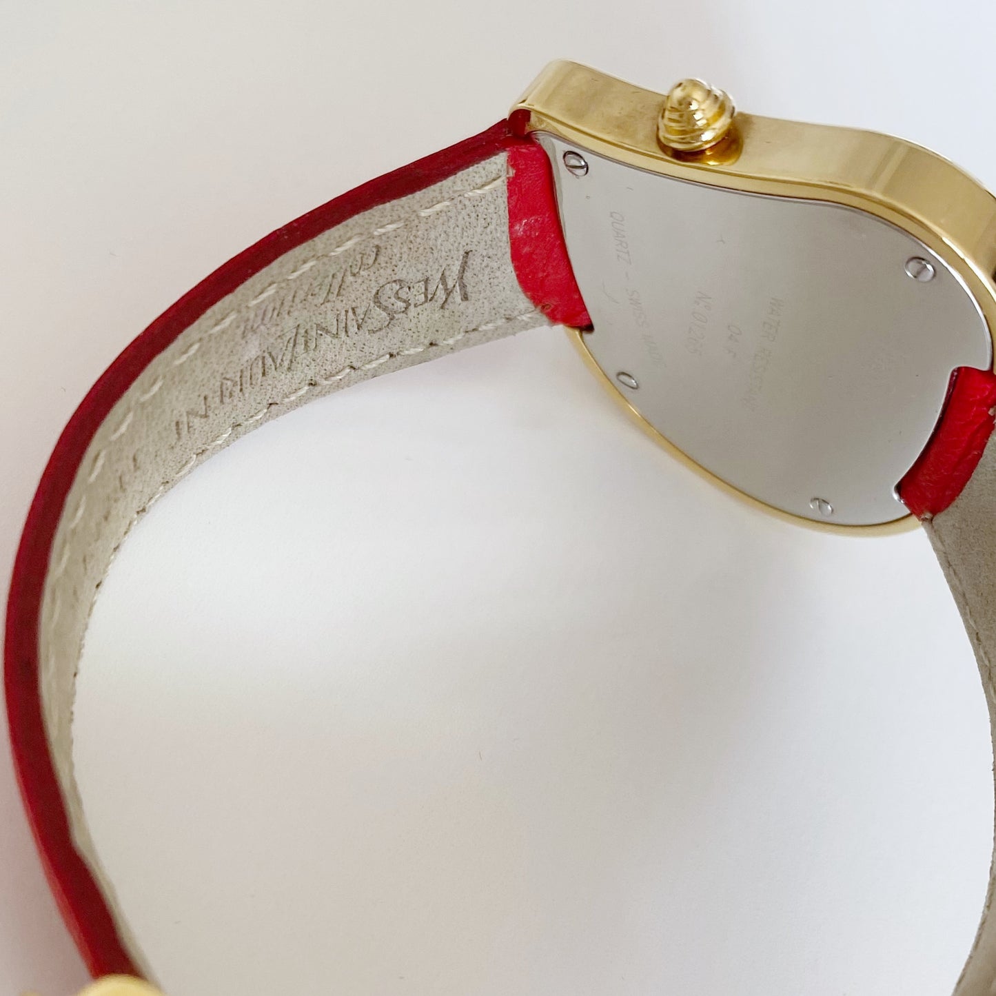 Yves Saint Laurent 1990s Heart Shaped Gold Plated Watch