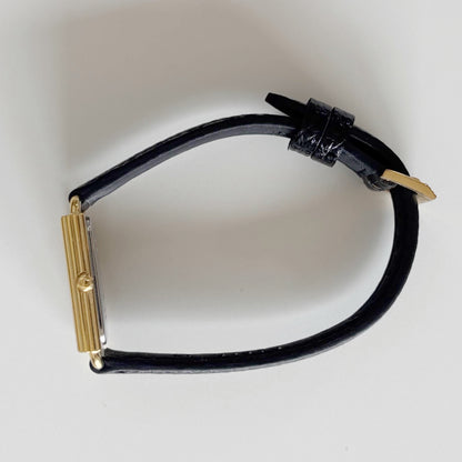 Dior 1990s Tank CD Logo Gold Plated Watch