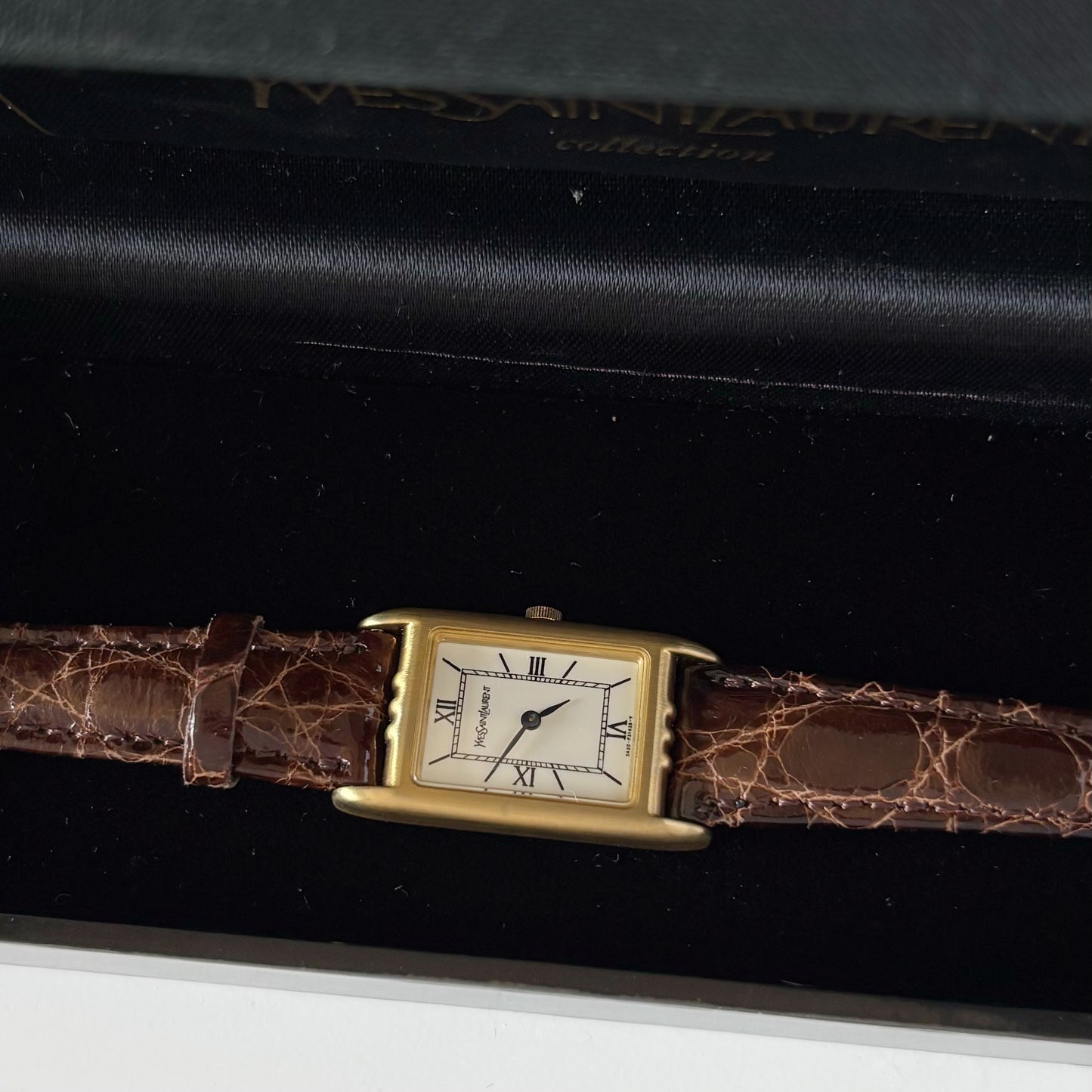 Yves Saint Laurent 1990s Tank Gold Plated Watch