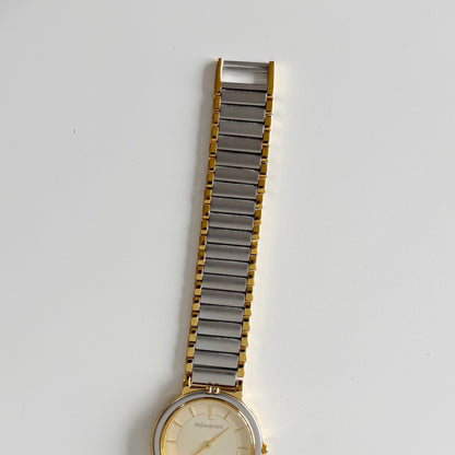 Yves Saint Laurent 1990s Round Dial Two Tone Watch (Large)