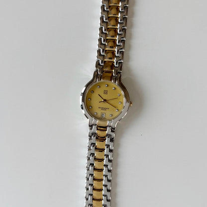 Givenchy 1990s Round Dial Two Tone Watch