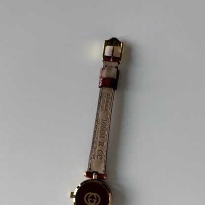 Gucci 1990s Sherry Round Dial Gold Plated Watch