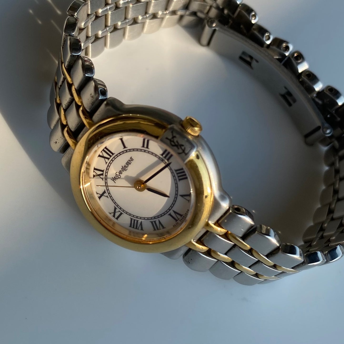 Yves Saint Laurent 1990s Two Tone Watch