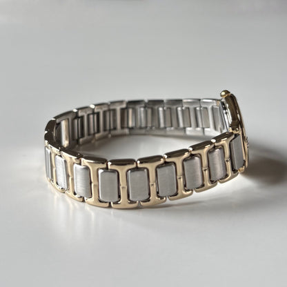Yves Saint Laurent 1990s Round Dial Two Tone Watch