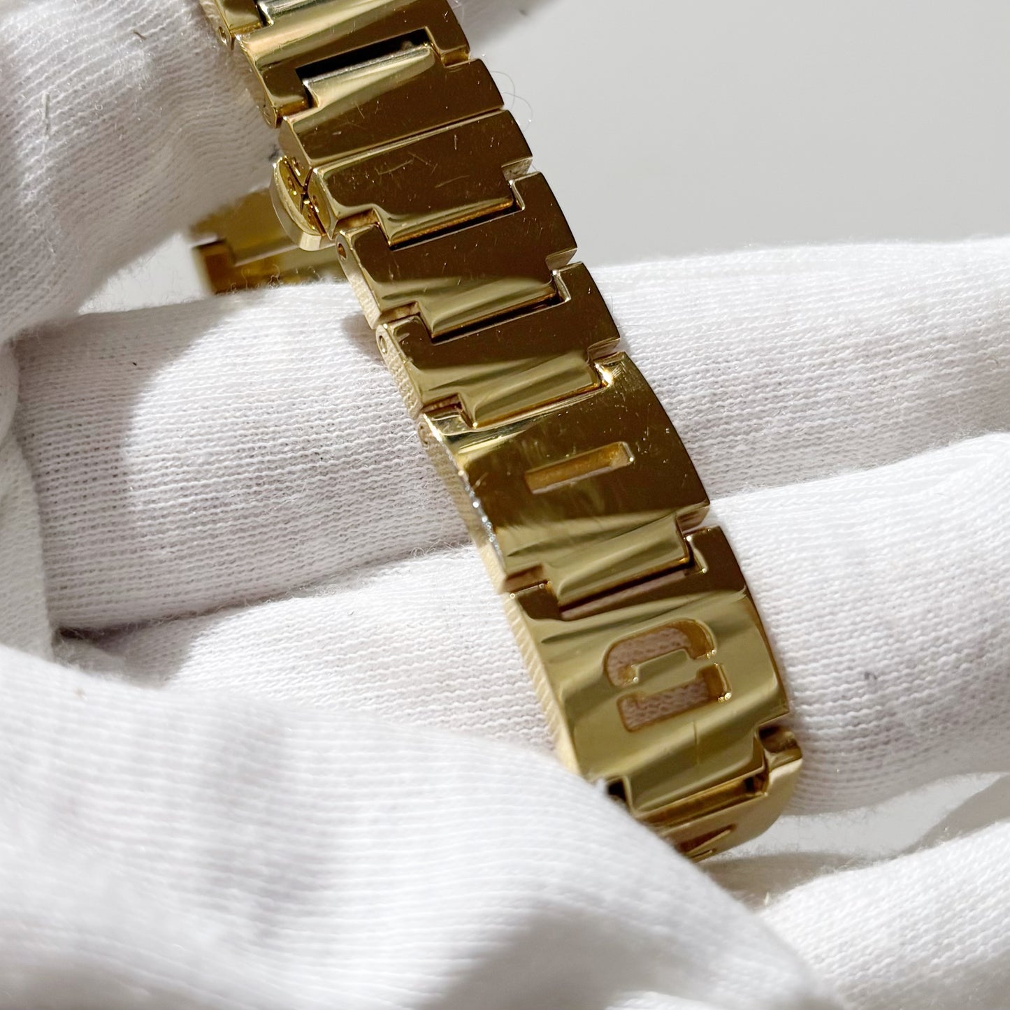 Fendi 1990s Black Dial Gold Plated Watch