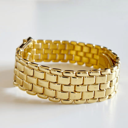 Gucci 1990s Tank Gold Plated Watch (Large)