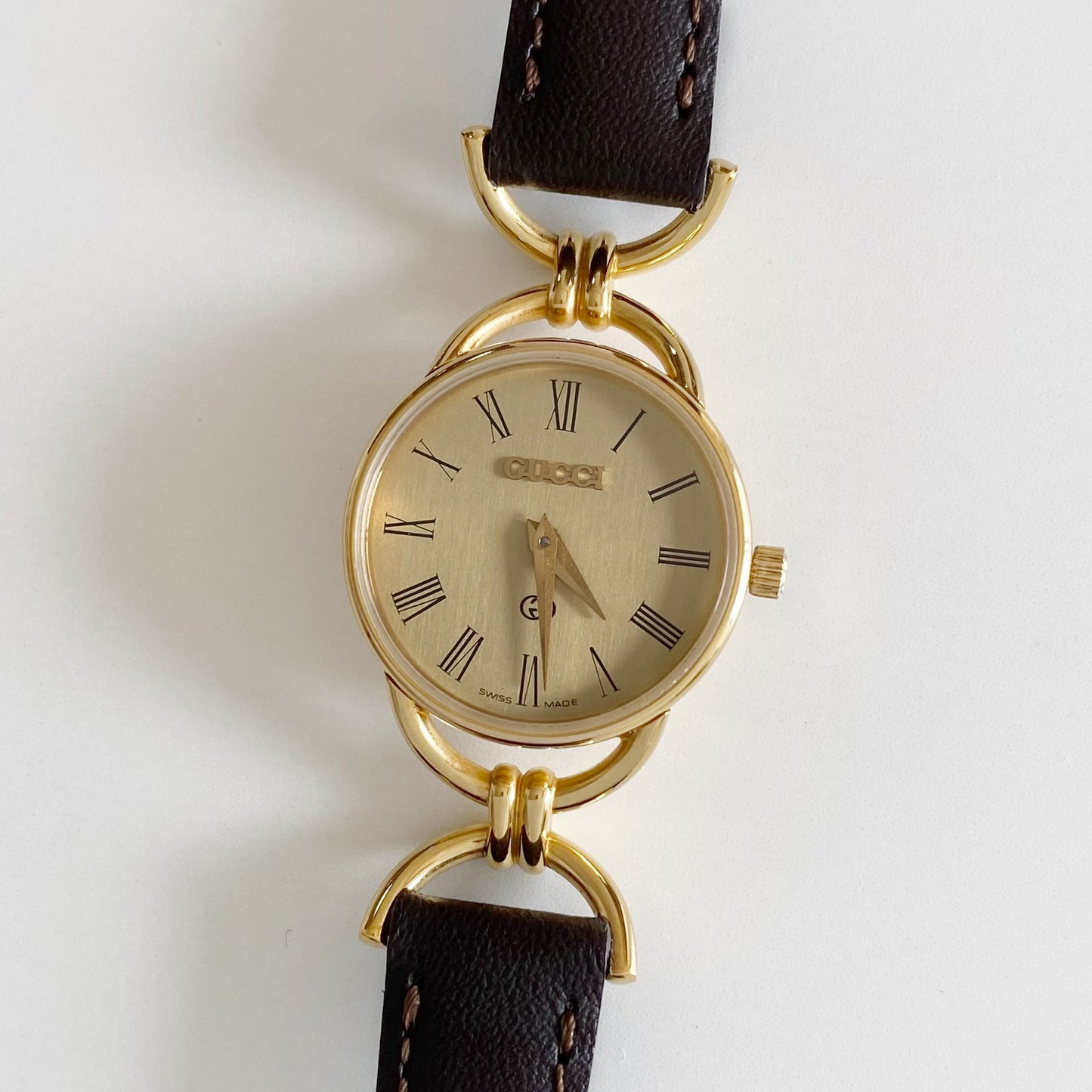 Gucci 1990s Gold Plated Horsebit Watch