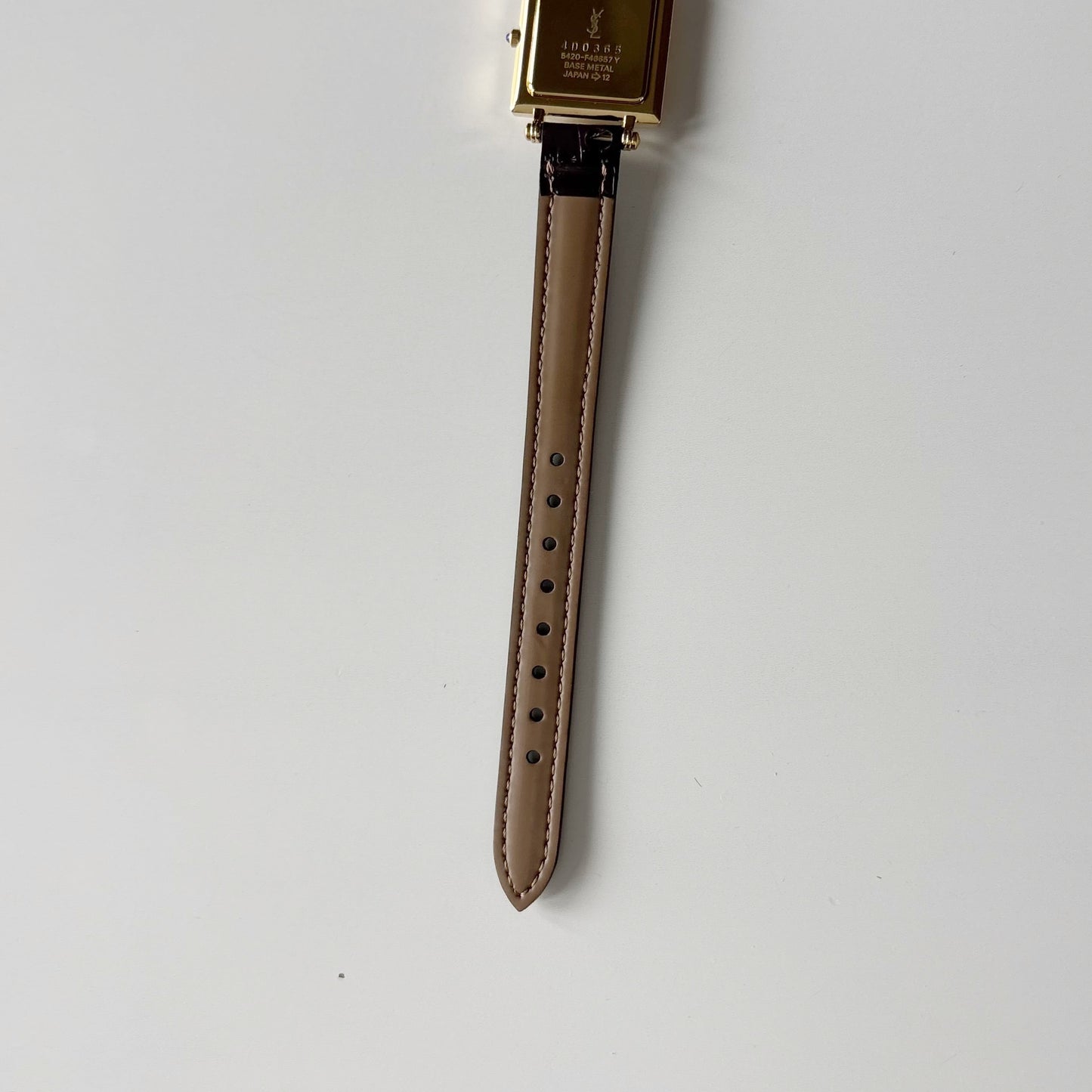 Yves Saint Laurent 1990s Square Dial Gold Plated Watch
