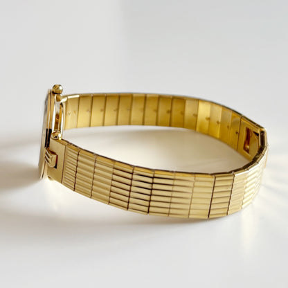 Dior 1990s Round Dial Gold Plated Watch