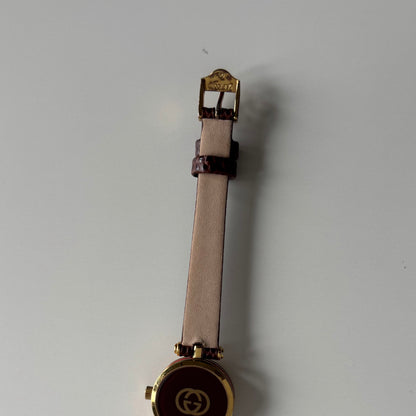 Gucci 1990s Sherry Round Dial Gold Plated Watch