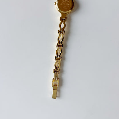 Burberry 1990s Seashell Dial Gold Plated Watch